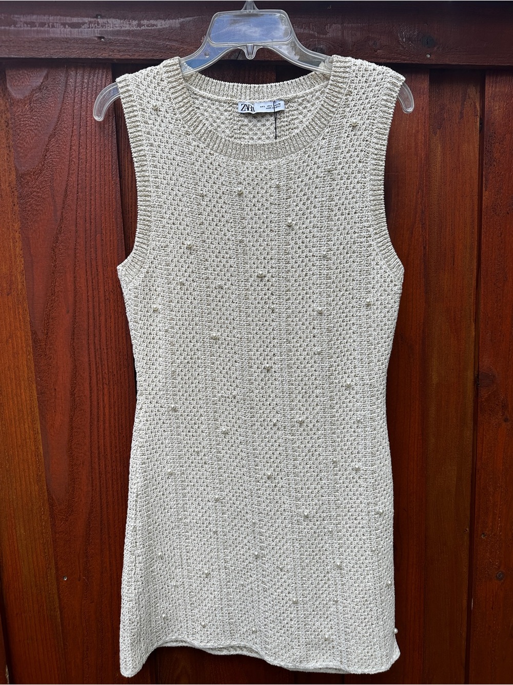 Zara Pearl accent knit dress - Picture 2 of 9